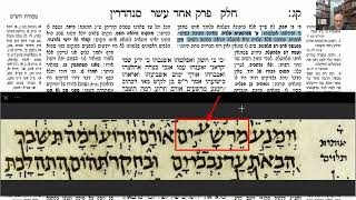 דף יומי מסכת סנהדרין דף קג Daf yomi Masechet Sanhedrin page 103  ע"י יוני גוטמן (שיעורי הדף היומי ב-20 דקות – מועבר ע"י ר' יוני גוטמן – לעילוי נשמת אביו ר' אלימלך צבי (צביקה) גוטמן ז"ל) - התמונה מוצגת ישירות מתוך אתר האינטרנט יוטיוב. זכויות היוצרים בתמונה שייכות ליוצרה. קישור קרדיט למקור התוכן נמצא בתוך דף הסרטון