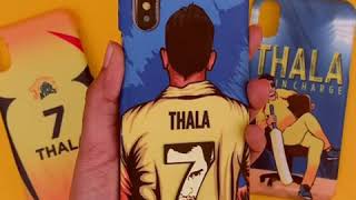 Customise IPL mobile cover with 4D and engraving mobile cover Dhoni CSK treaky.in