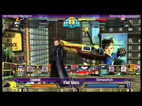 Tourneyplay March MvC3 Singles - OMNE (SEN/WOL/TAS) vs Gimpyfish (WES/CPT/SEN)