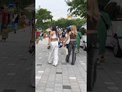 I meet Baby Monster guy 🇰🇷😍😍😍 can’t believe my eyes they are really pretty 🤩 #babymonster