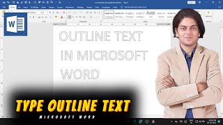 How to type Outline text in Microsoft Word? #msword