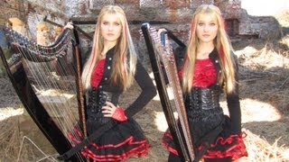 Video thumbnail of "IRON MAIDEN - Fear of the Dark - Harp Twins (Camille and Kennerly) HARP METAL"