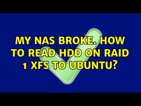 My NAS broke. How to read HDD on RAID 1 XFS to Ubuntu?