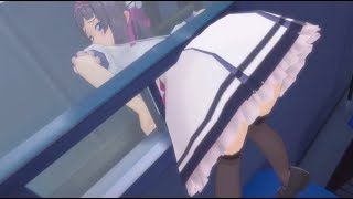 壁にはまった女を助ける慈善活動。