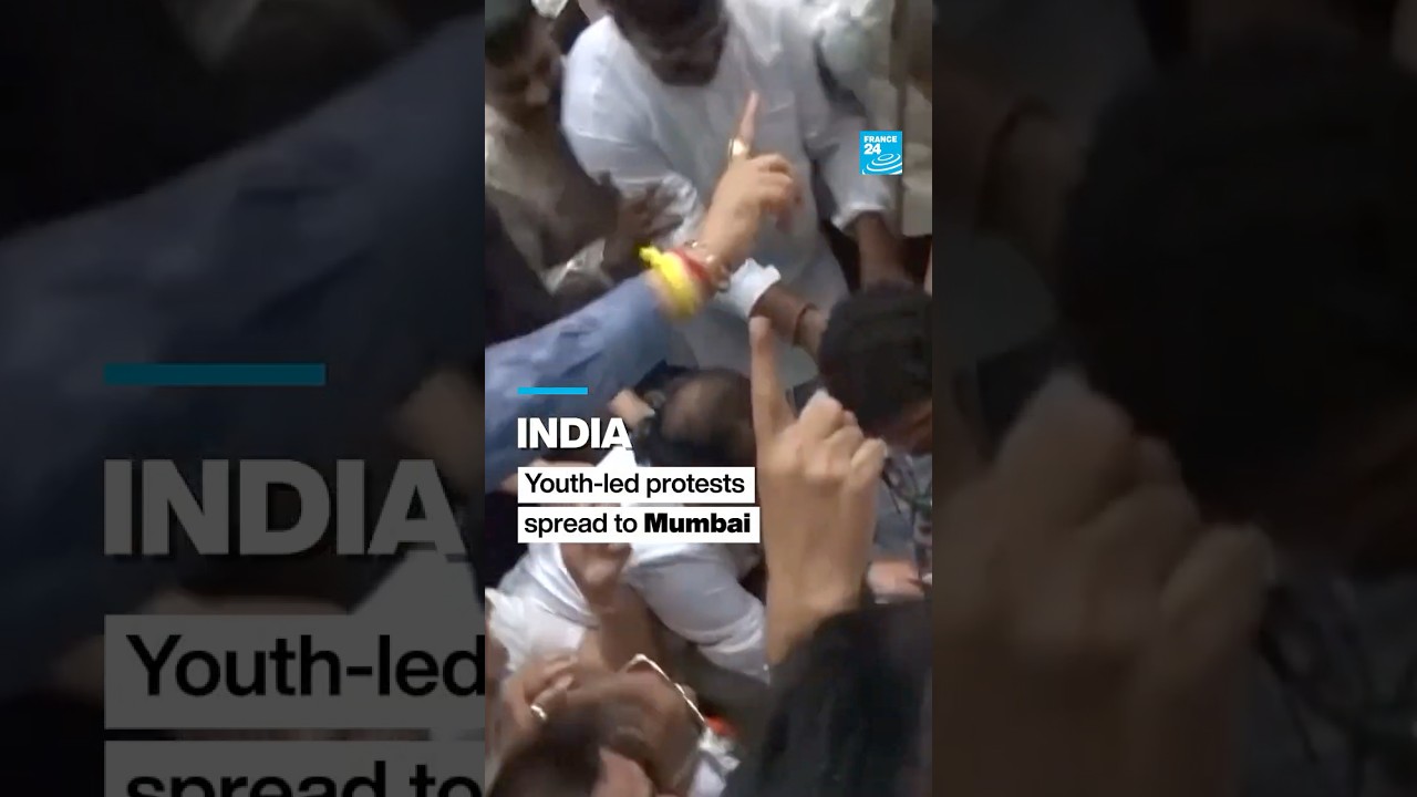 🇮🇳 India's 'Cockroach' movement spreads to #Mumbai after violence in New Delhi • FRANCE 24 English