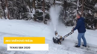 Akumulátorová sněhová fréza TEXAS SBX 2020 (2x20V)