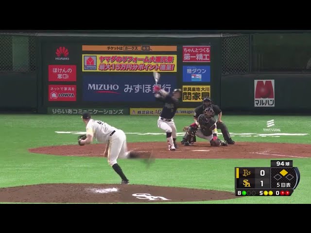 【5回表】ホークス・バンデンハーク 空振り三振でピンチ脱出!! 2017/5/11 H-Bs