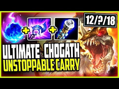 ULTIMATE CHO'GATH CARRY! NOT EVEN DEATH CAN STOP THIS! TOP Cho'Gath vs Jax Season 9 Ranked Gameplay