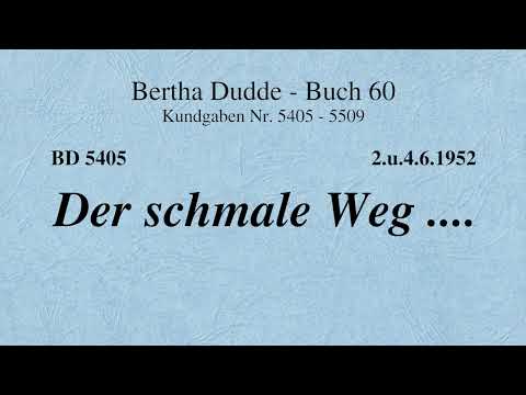 BD 5405 - DER SCHMALE WEG ....