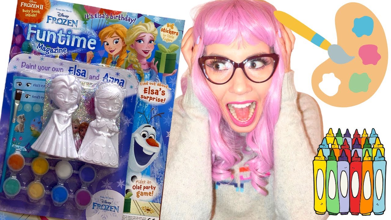 Lisa doing Frozen Funtime Magazine - Stories in English for Kids