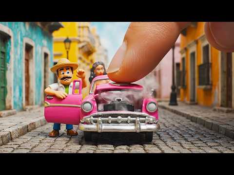 Giant Hand Helps Tiny World!  Vol.1🌍✋ 60 Countries Miniatures Ultra Macro 4K AI ASMR