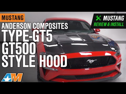 2018-2020 Mustang Anderson Composites Type-GT5 GT500 Style Hood - Double Sided Review & Install