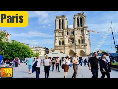 Paris, France 🇫🇷/ walking tour moment around Notre Dame de Paris #4k #love #paris #france