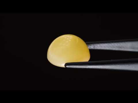 Натуральный желтый Опал овал 12.1x11.5мм 6.03ct видео