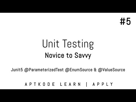Unit Testing Tutorial #5 - Junit 5 @ValueSource and @EnumSource
