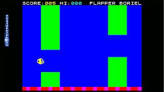 FLAPPER BORIEL (Flappy Bird) - 48K ZX Spectrum 2026 game! - DVDfeverGames