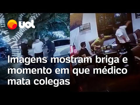 Médico mata dois colegas após discussão em restaurante em Alphaville, em SP; câmera flagra ação