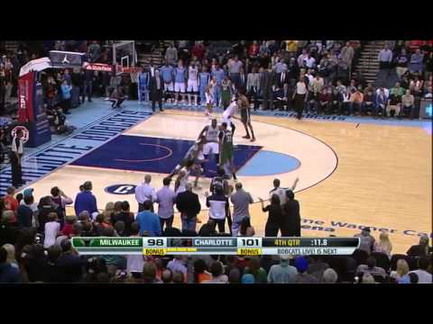 O J  Mayo Forces OT With a Triple   Bucks vs Bobcats   December 23  2013   NBA 2013 2014 Season