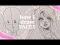 How I Draw Faces Easy Tutorial My Art Style
