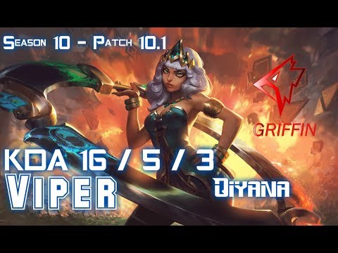 GRF Viper QIYANA vs LEE SIN Jungle - Patch 10.1 KR Ranked