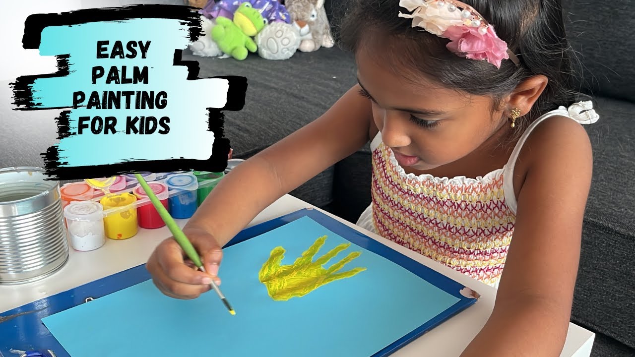 Palm Print Animals | Giraffe | Handprint Animals | Palm painting #kidspainting