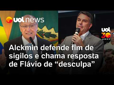 Alckmin defende fim de sigilos e diz que condições de Flávio Bolsonaro são ‘desculpa’
