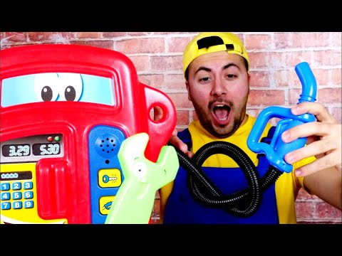 Çocuklar için tamircilik oyunları. Benzinlik bozuldu. Eyvah kırıldı çocuk şovu.