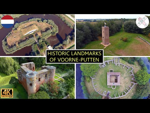 Historic landmarks of Voorne-Putten │ NETHERLANDS. 4K aerial views of 4 landmarks in Voorne-Putten.