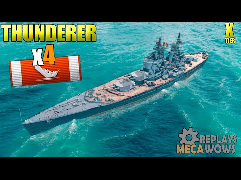 Thunderer 4 Kills 234k Damage | World of Warships Gameplay