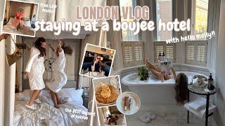 Girly weekend stay in a luxury london hotel 🛁 | le cafe nac, the best dessert, hello molly content