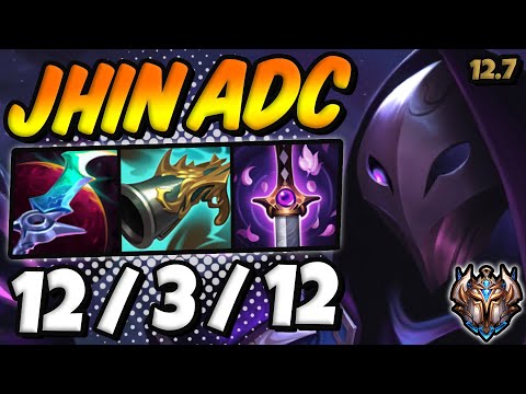 Jhin vs Miss Fortune ADC / KR Challenger / Patch 12.7 / Season 12 [ 12 / 3 / 12 ]  🥇