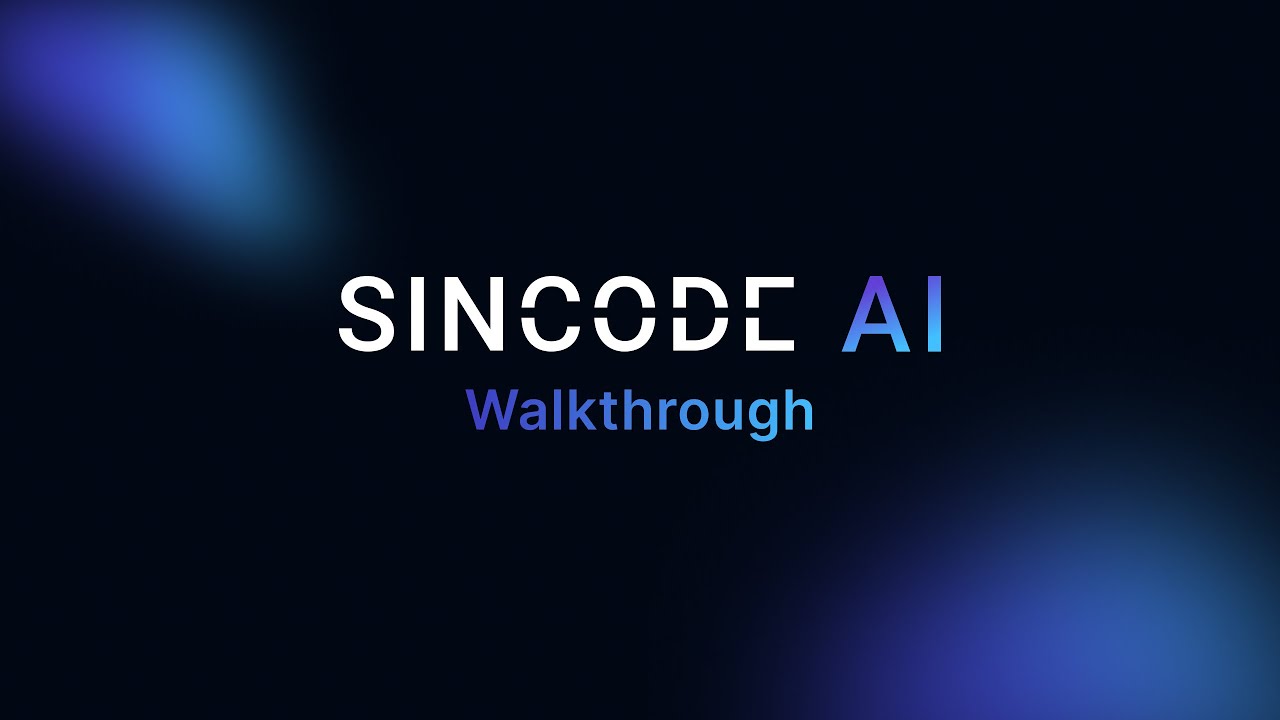 SinCode AI tutorial