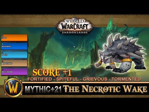 The Necrotic Wake Mythic 21 Fortified Spiteful Grievous Tormented Guardian Druid Shadowlands