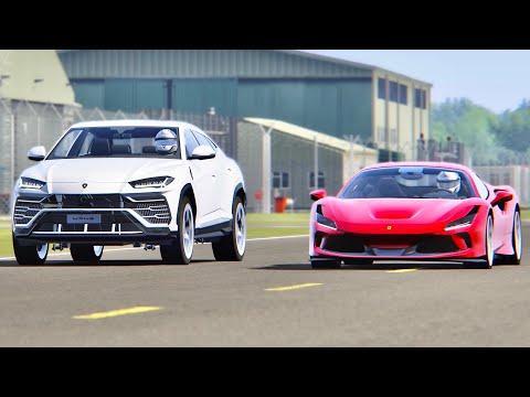 Ferrari F8 Tributo vs Lamborghini Urus Monster 3000 HP - Top Gear Track