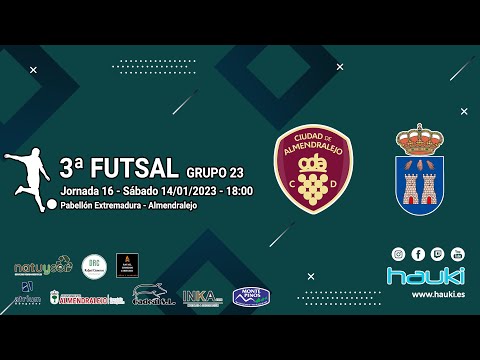 🧔🏻‍⚽ 3ª División Nacional Futsal - Jornada 16 - CD Ciudad de Almendralejo - A.D. Torrecillas  🇪🇸