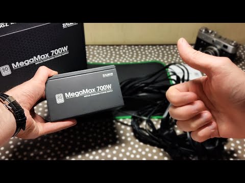 Zalman MegaMax 700W maitinimo šaltinis (ZM700-TXII) video