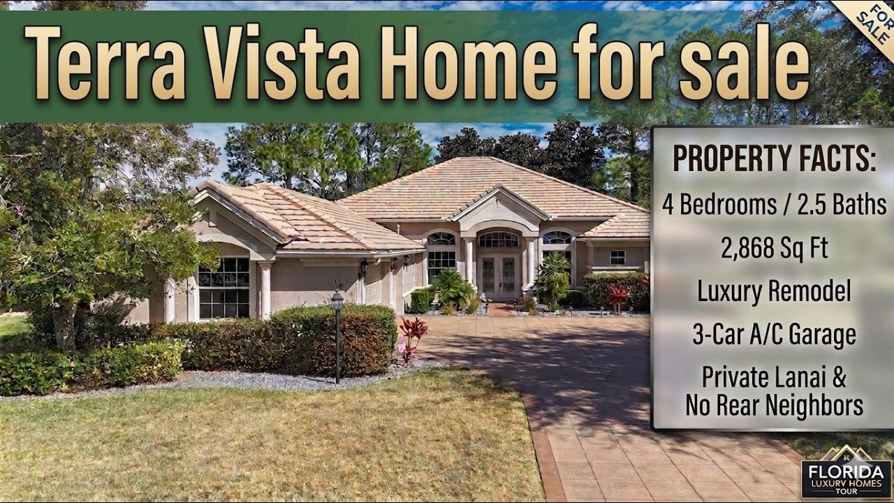 Cinematic tour: Luxury Home For Sale in Terra Vista- Citrus Hills Florida + Huge Garage MLS#851551