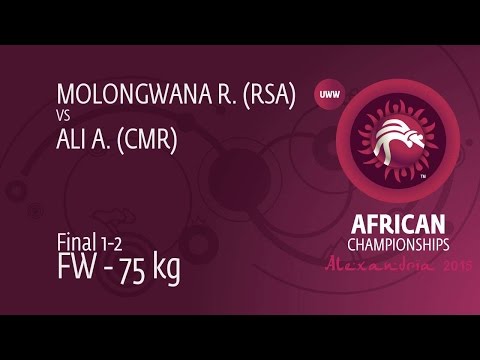 GOLD FW - 75 kg: A. ALI (CMR) df. R. MOLONGWANA (RSA) by FALL, 4-0