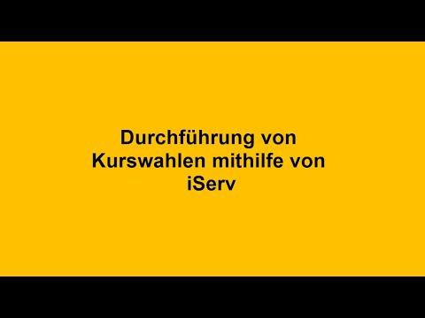 Durchführung von Kurswahlen mithilfe von iServ