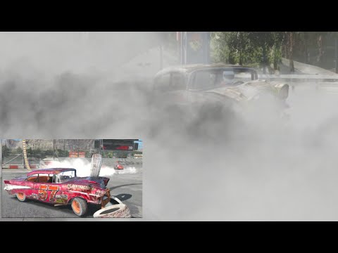 NextCarGame - Wreckfest MODS Real Smoke & Damage / 57 Chevy | SLAPTrain