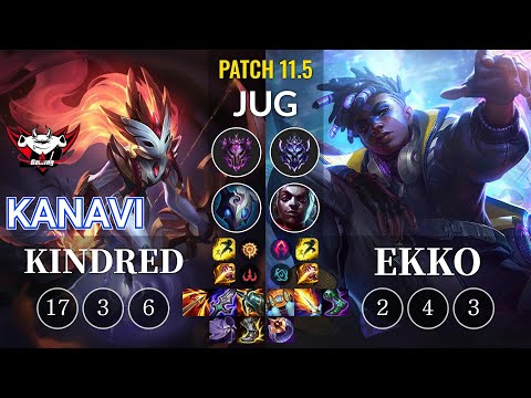 JDG Kanavi Kindred vs Ekko Jungle - KR Patch 11.5