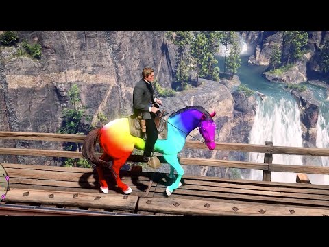 Arthur is Riding a Beautiful Rainbow Horse - Rdr2 Gameplay
