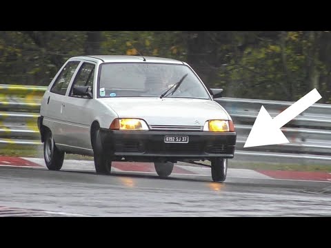 The Crazy Citroen AX flat OUT on the Nurburgring Nordschleife!