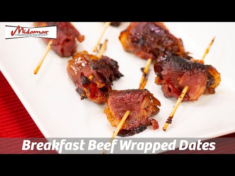 Midamar Breakfast Beef Sliced Beef Bacon Wrapped Dates