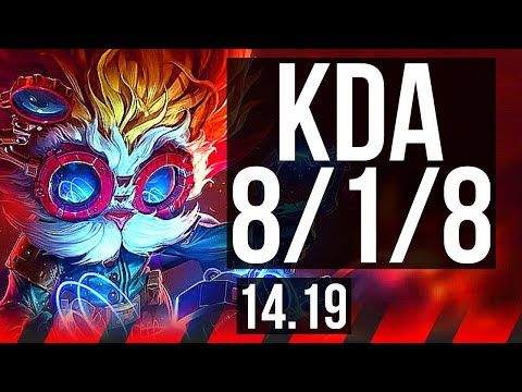 HEIMERDINGER vs YASUO (TOP) | 8/1/8, 1300+ games | NA Diamond | 14.19