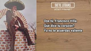 Vicente Fernández - Siete Leguas (LETRA)