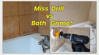 Preview of Miss Drill vs Bath Grime! 💥🛁 | Deep Clean with a Drill Brush.