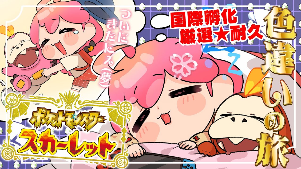 【 ポケモンSV 】6日目 あれ?もう出ましたか?え?まだ来てないにぇ・・・!!!!~ ホゲータ色違いが欲しい旅 ~【ホロライブ/さくらみこ】