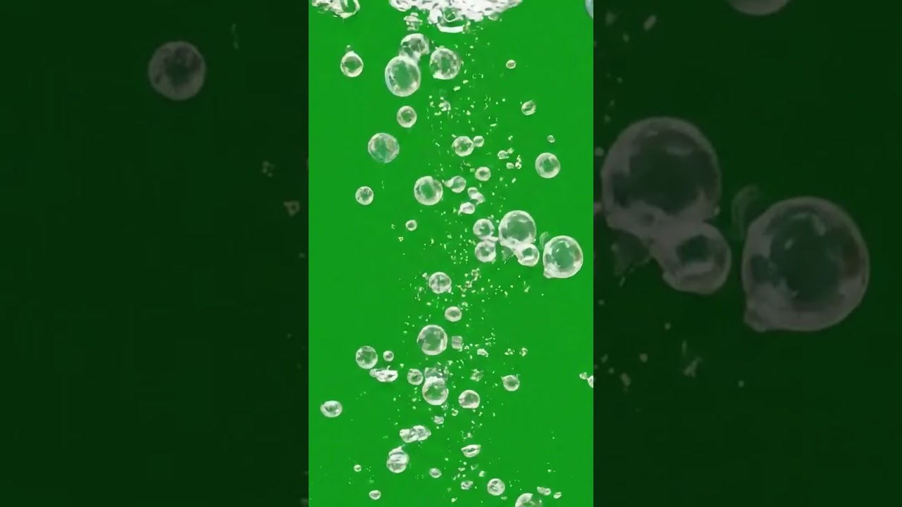 Sparkling Water Bubbles #vfx #chromakey #greenscreen