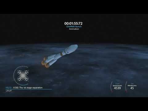 Russian rocket launches 34 OneWeb internet satellites from Kazakhstan